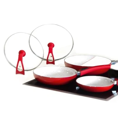 Imagen de Mediashop Duo 2 Magic Premium Juego de sartenes (28 cm + 24 sartén 20 con mango desmontable, cerámica, apta para todo tipo fuegos, eléctrica, vitrocerámica, gas e inducción)