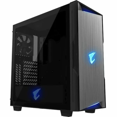 Imagen de Gigabyte AORUS C300 Glass Midi Tower Negro Caja De Ordenador (Midi Tower, PC, Vidrio, plástico, Acero, ATX,Micro ATX,Mini ITX, Negro, Juego)