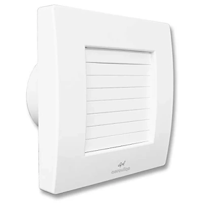 Imagen de QA100T de Aerauliqa Aspirador axial diámetro 99 mm 11 W 83 m3/h cód. 001596 con aletas internas automáticas y temporizador