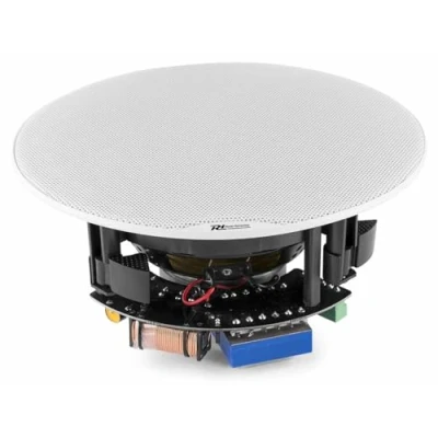 Imagen de Power Dynamics FCS5 Altavoz empotrable de Techo bajo Perfil 100 voltios, 8 ohmios y 80 w, Plano, Sistema V, 5 Pulgadas, Blanco