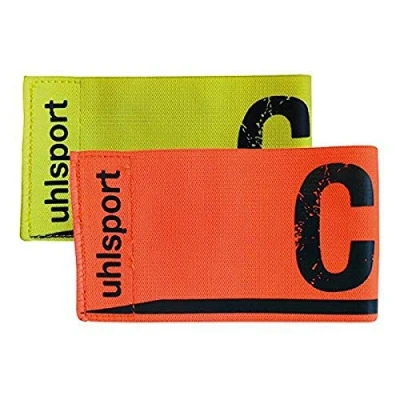 Imagen de Uhlsport 1006750010001 Brazalete de Capitán, Unisex niños, Multicolor (FL.Yellow/shockred), Talla Única
