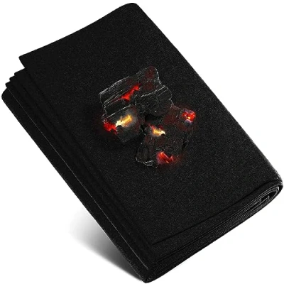 Imagen de alfombra ignífuga de 1 x m resistente al calor hasta 982 C, tela antifuego ideal como protección o soporte parrilla, anticalor no inflamable placa refractaria, contra
