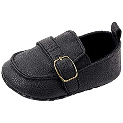 Imagen de MASOCIO Negro Zapatos Bebe Niño Primeros Pasos 6 12 Meses Mocasines Bebé Recién Nacido Moda Plano Comodas