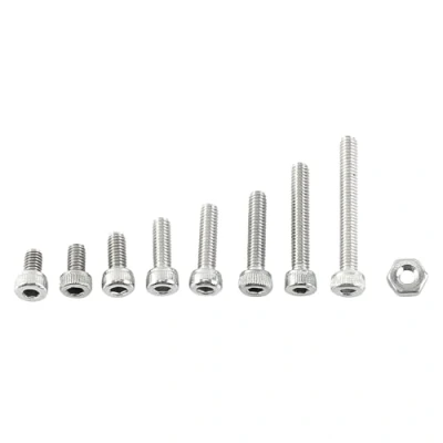 Imagen de Tuercas y Tornillos, 300 Piezas M2.5 A2 Tornillos Hexagonales de Acero Inoxidable Tornillo con Surtido Hexagonales, Acabado Brillante, para Electrodomésticos(A: Cap head)