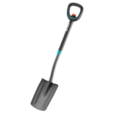 Imagen de Gardena ErgoLine 17020 20 Pala telescópica de jardín Acero Calidad para cavar y Remover la Tierra, con pisador Mango ergonómico