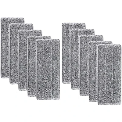 Imagen de Mop Eimer System, Cubo + Mopp 2 Trapos, Set Saugstarke Rotationseimer Acero Inoxidable Wischmop Flexibles Wischmopp Rotations Teleskopstiel Putzset 360Drehbar Bodenwischer, E:10 Lappen