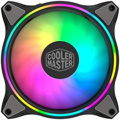 Imagen de Cooler Master MasterFan MF120 Halo ARGB: Ventilador de Caja y Refrigerador, Doble Anillo Iluminación RGB Direccionable, Diseño Aspas Híbrido con Sensor Protección Amortiguador Vibración, 120mm
