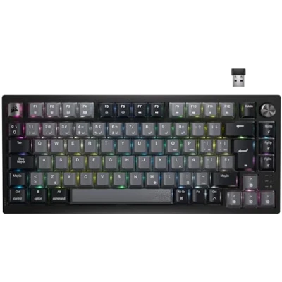 Imagen de Teclado gaming Corsair K65 PLUS WIRELESS, USB, Teclas iluminadas, 75% Tamaño, Plateado y Gris oscuro