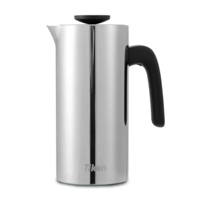 Imagen de Tiken 1L Cafetera Francesa de Acero Inoxidable, Doble Pared Aislada al Vacío, Prensa Térmica para Café, Apta Lavavajillas