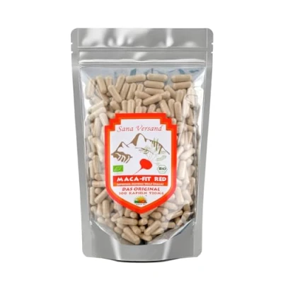 Imagen de maca fit Red 300 cápsulas polvo puro de la raíz organica, original Peru