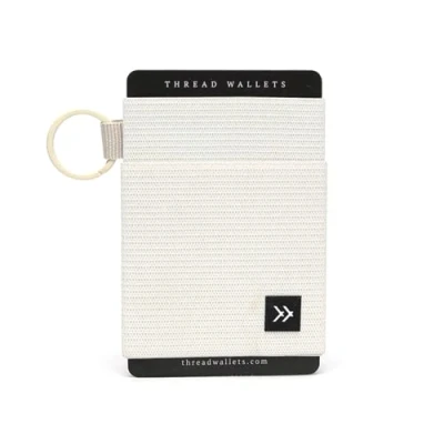 Imagen de Thread Wallets Cartera Fina Minimalista Bolsillo Frontal para Tarjetas de crédito (tamaño único, Blanco Roto).