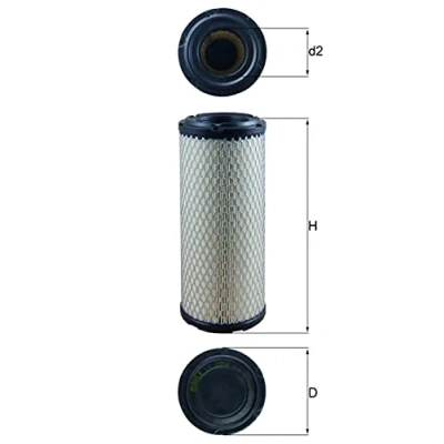 Imagen de MAHLE ORIGINAL LX 2958 Filtro de aire 273,5 104,0 Cartucho filtrante