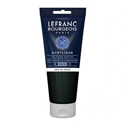 Imagen de Lefranc Bourgeois Acrílico Fine, Verde de vejiga, 200 ml