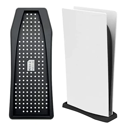 Imagen de KlsyChry Vertical Stand for PS5 Digital Edition Built in Cooling Vents Non Slip Feet Playstation 5 Game Console Dock (Black)