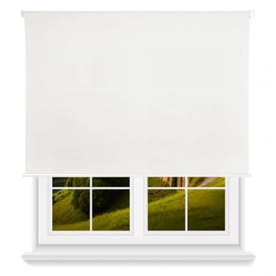 Imagen de Well Home Estor Enrollable Translúcido Liso Blanco, 140 x 180cm (Ancho Largo)/Tamaño de la Tela 137 175cm