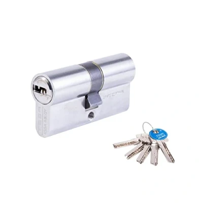Imagen de Tesa Assa Abloy T6553055N Cilindro De Seguridad Estándar T60 Niquelado 30 x 55 mm Llave Leva Larga
