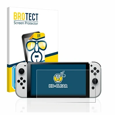 Imagen de BROTECT Protector Pantalla para Nintendo Switch OLED Modell Transparente (2 Unidades) Anti Huellas