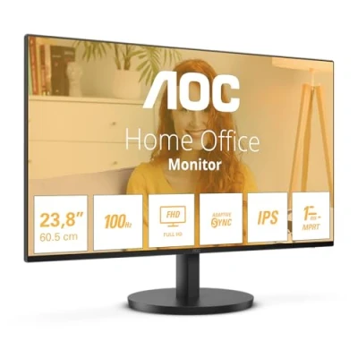 Imagen de AOC 24B3HA2 Monitor FHD de 24 Pulgadas, IPS, 100 Hz, 1 ms, Bisel Ultrafino, FlickerFree, Adaptive Sync (1920 x 1080 250 CD/m HDMI 1.4 / DP 1.4)