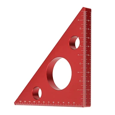 Imagen de FTVOGUE Aluminio Aleación Carpintería Triángulo Gobernante Precioso Carpintero de medición herramientas bricolaje regla ángulo recto