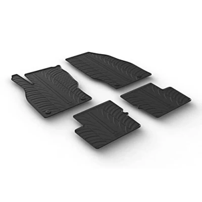 Imagen de Gledring 0092 Juego de alfombrillas suelo Caucho delante y detrás 4 negro 750mm 550mm OPEL: Corsa E Hatchback