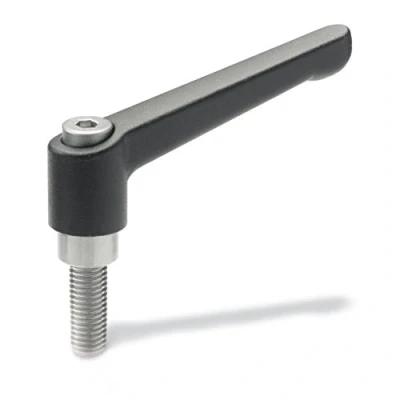 Imagen de Ganter Norma Elementos Ajustable Palancas De Sujeción Con Tornillo Rosca Acero Inoxidable Gn 300.1 Mango Longitud: 45 Mm, Zinc Fundido Negro, Plástico, 1 Pieza, Negro