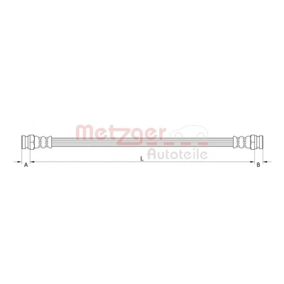 Imagen de METZGER 4110320 Latiguillos de Freno Eje trasero izquierda, trasero, derecha, interior 224mm OPEL: Corsa D Hatchback, E Hatchback