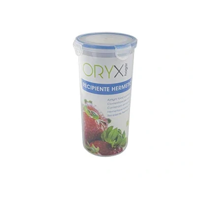 Imagen de ORYX Recipiente Hermetico Plastico Redondo 1.600 ml. Ø 12 x 24 (Alt.) cm.