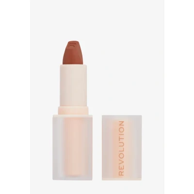 Imagen de Revolution Lasting Kiss Lipstick, Fórmula Mate, Larga Duración, Chauffeur Nude