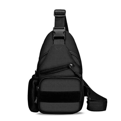 Imagen de FANDARE Mochila Militar Táctica Molle Bolsa Deportiva de Hombro Hombre Bandolera Impermeable Unisexo Pecho, para Cazar,Acampada,Viaje,Ciclismo,Senderismo Negro