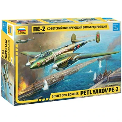 Imagen de Zvezda 7283 500787283 1:72 PetlyakovPe 2 Soviet Fighter/Bomber Maqueta de construcción plástico para Principiantes, sin Pintar