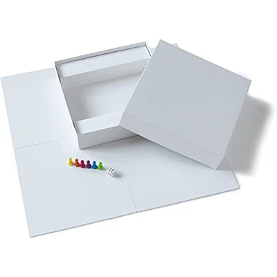 Imagen de Spieltz juego creativo de tablero para hacer uno mismo: mesa en blanco (tablero + caja) accesorios (juego grande básico 6 personas)