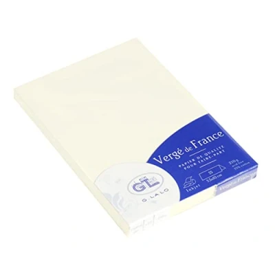 Imagen de G. Lalo Verge Sobres de mesa (35 x 100 mm, 210 g, 25 unidades), color blanco
