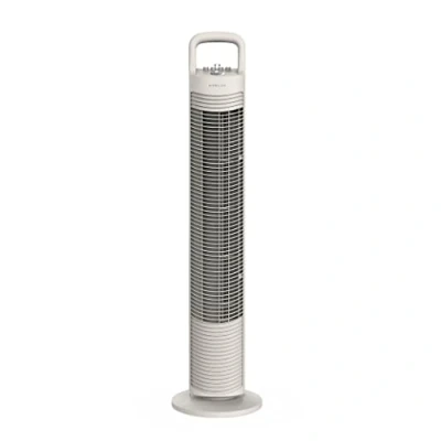 Imagen de Newlux Ventilador de Torre Sin Aspas W80 (45W) 3 Velocidades, Oscilación 70º, Temporizador 120 min y Diseño Compacto. Pie con Motor Cobre Asa Transporte. Instalación (Crema)