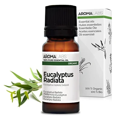 Imagen de BIO Aceite Esencial Eucalipto Radiata 10mL 100% Puro, Natural, Quimiotipado y Certificado AB Aroma Labs (Marca Francesa)