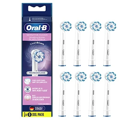 Imagen de Oral B Sensitive Clean Juego de 8 cabezales para cepillo dientes eléctrico (cerdas ultrafinas,