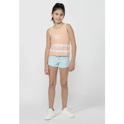 Imagen de Pack de top y short la Camiseta tirantes Estampado delantero Pantalón corto, ajustado en cintura con goma Color Multicolor para Niña