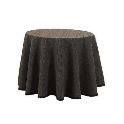 Imagen de Donegal Collections Falda Mesa Camilla Redonda 70 cm Riby Marrón Faldillas con Altura para 75 Tejido Ribete 50% Algodón Poliester, Fabricado 100% en España