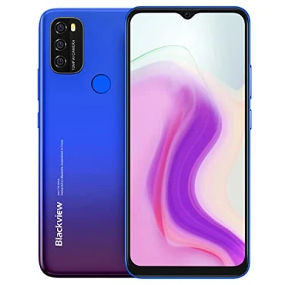 Imagen de Blackview Android 11 Teléfono A70P, Octa Core 4GB 32GB Smartphone, Pantalla HD+ 6.5&#039;&#039;, 8.3mm Delgado&amp;Liviano, Batería 5380mAh, 13MP+5MP,Dual SIM Móvil 4G,Desbloqueo Facial&amp;Huella Digital GPS Azul