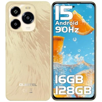 Imagen de OUKITEL C65 Android 15 Telefonos Moviles Libres 16GB + 128GB/1TB Smartphone, 6.7&quot; HD+90Hz Móviles, Batería 5150mAh Telefono Movil, Cámara 50MP+8MP, Triple 4G SIM/GPS/Fingerprint/OTG/3.5mm Jack