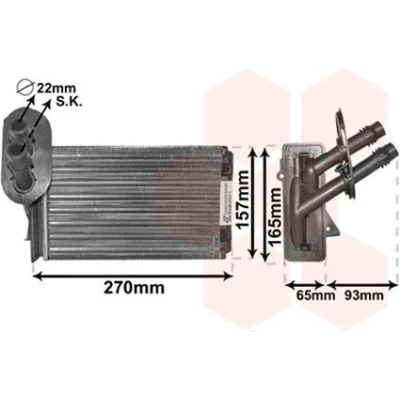 Imagen de VAN WEZEL 58006173 Radiador de Calefaccion VOLKSWAGEN: New Beetle Hatchback, Golf 4, Bora Berlina, SEAT: Leon I Toledo 2 Limousine