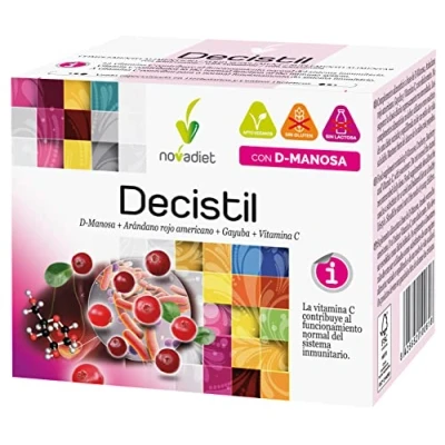 Imagen de Novadiet DECISTIL sobres con Vitamina C, Arándano Rojo Americano, Gayuba, D Manosa, Para Prevenir Infecciones Urinarias 15 de 3 Gr