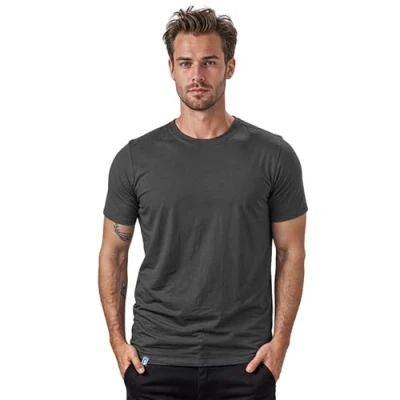 Imagen de ALPIN LOACKER Camisetas Manga Corta Hombre de 100% Lana Merino, Camiseta termica Hombre, para Deporte, Trekking, Gym, Esquí, Gris S