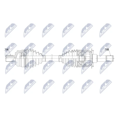 Imagen de NTY NPW ME 225 Árbol de Transmisión Eje trasero, derecha 827mm automática