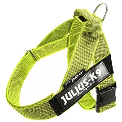 Imagen de Julius K9 Color &amp; Gray Arnés de Correa IDC, Tamaño: 2XL/3, Neón Gris