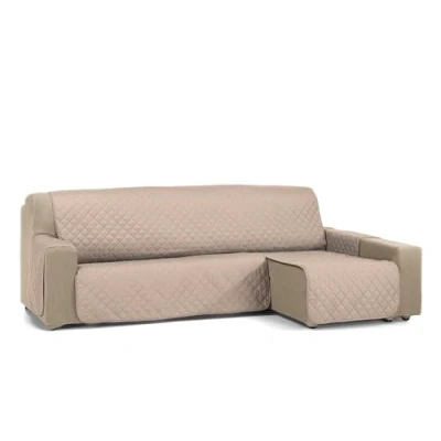 Imagen de S &amp; T Funda Sofa Chaise Longue 280 Cuero Long Reversible Brazo Derecho/Izquierdo Acolchada Cubre Sofá 100% Poliéster Fabricado en España