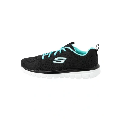 Imagen de Skechers Graceful Get Connected, Zapatillas Mujer, Black Mesh Turquoise Trim, 40 EU
