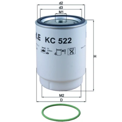 Imagen de MAHLE ORIGINAL KC 522D Filtro Combustible enroscable MAN: TGX, TGS