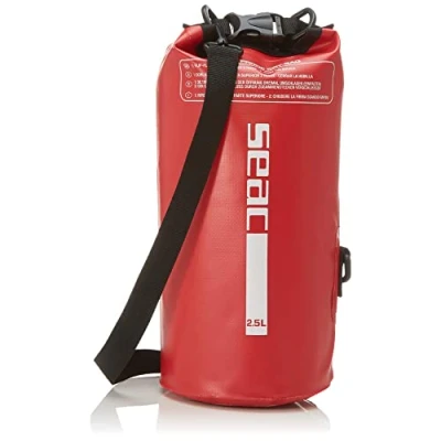 Imagen de Seac Dry Bag, bolsa estanca impermeable, seca para buceo, kayak, navegación, pesca, natación y otros deportes, 2,5 lt, rojo