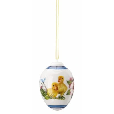 Imagen de Hutschenreuther Huevo de Porcelana Pascua 2023 Coleccionable El Pollito, edición Limitada por Tiempo Limitado Porcelana, decoración Pascua, Flor Manzana,