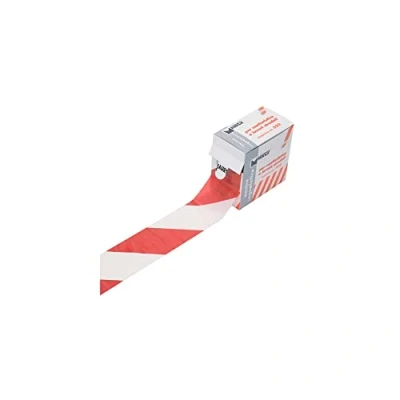 Imagen de Cinta Señalización Roja/Blanca Rollo 70 mm. x 200 Metros